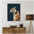 thumbnail image 3 of Kate and Laurel Framed Canvas Wall Art Print Navy Tiger by The Creative Bunch Studio, 28 x 38 Sylvie Beaded Black Frame, Modern Contemporary, Animal Art for Wall Decor, 3 of 8