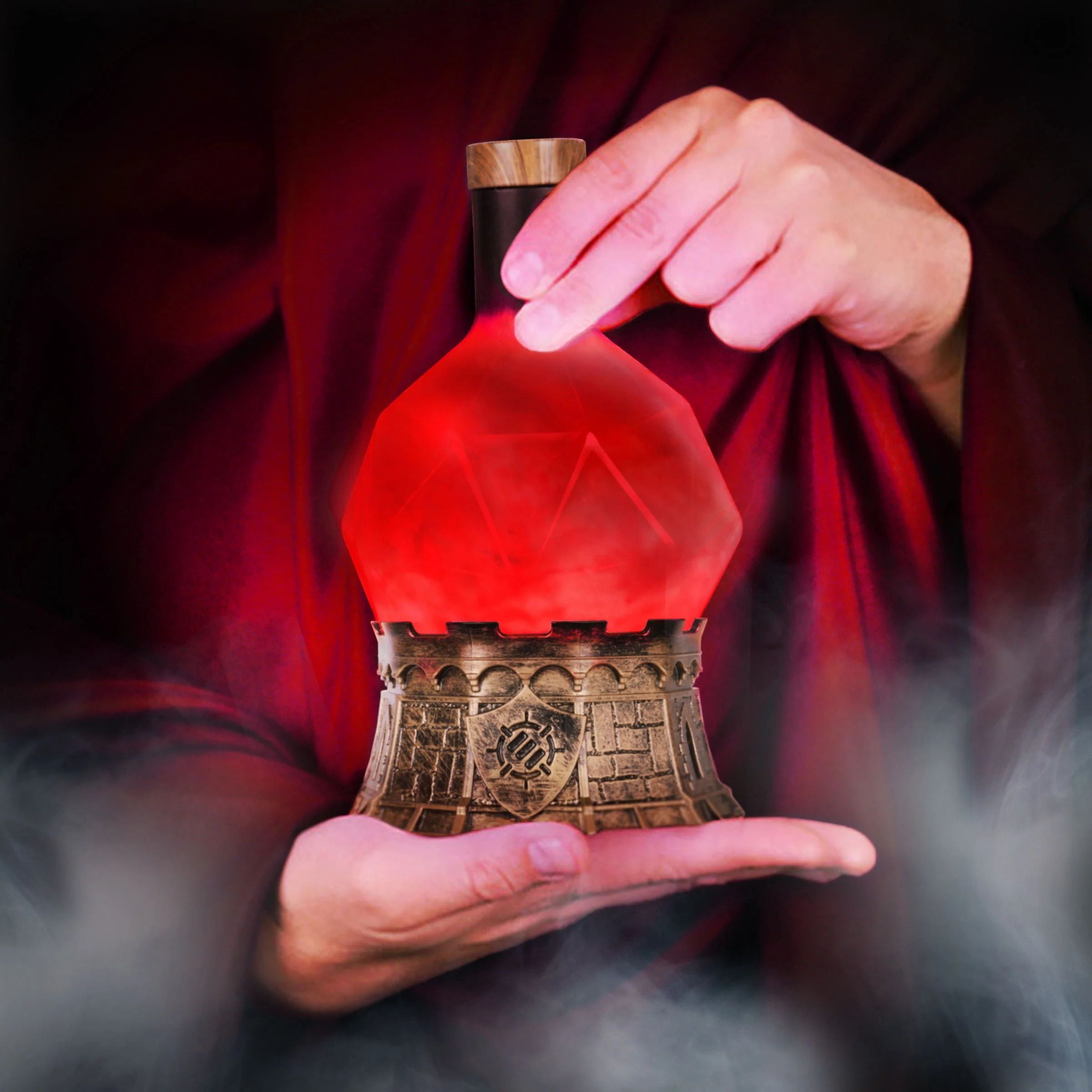 ENHANCE Gaming Sorcerer's Health Potion Light with Swirling Mystical Brew, Potion Bottle Light (Red)