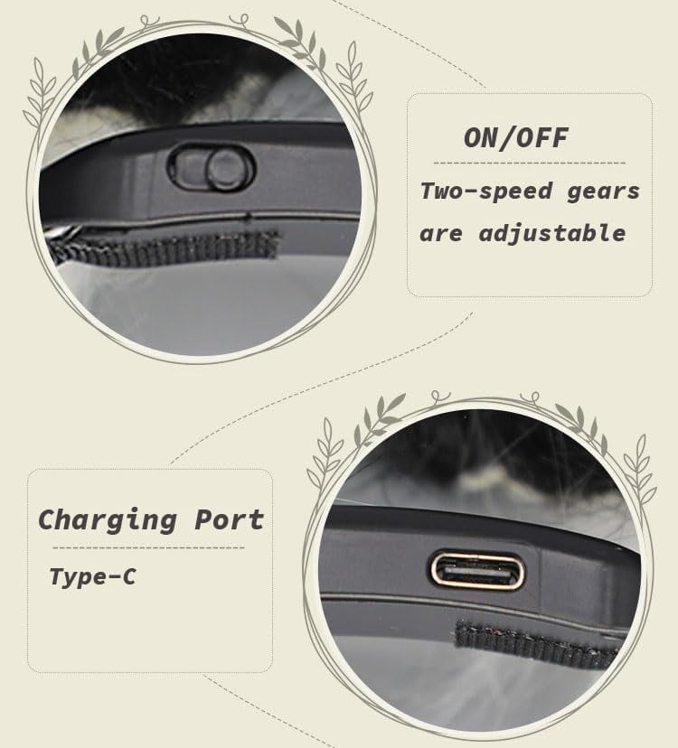 Rechargeable Movable Cat Ears Simulation Hair Band Headwear Props