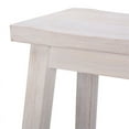 thumbnail image 5 of Home Square 29" Solid Wood Saddle Seat Bar Stool in Antique White - Set of 3, 5 of 8
