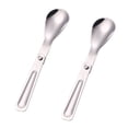 thumbnail image 5 of WASHWEPE Folding Spoons Silver Picnic Cutlery 2Pcs 6.1x1.2x0.4in, 5 of 10