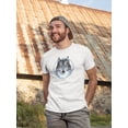 thumbnail image 2 of Cool Watercolor Wolf Sketch T-Shirt Men -Image by Shutterstock, Male Small, 2 of 4