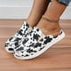 thumbnail image 4 of Sonducket Pantuflas de lona cómodas para mujer de 2 piezas con parte inferior antideslizante, zuecos y mulas de tela suave y cómoda para mujer Calzado vaca 42.1, 4 of 6