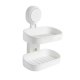 thumbnail image 1 of Double Layer Soap Dish Vacuum Suction Cup Soap Holder With Drain Soap Saver Tray Bar, 1 of 5