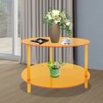 thumbnail image 2 of DENEST Modern Acrylic Coffee Table with 2-Tier Design and Stylish Orange Finish, 2 of 12