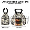 thumbnail image 5 of Pioneer Flower Floral Print Pattern Drawstring Lunch Bag Women - Drawstring Lunch Bag Insulated for Work Office - Stain-Resistant Large Lunchbags for Women with Multi-Pockets, 5 of 6
