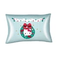 thumbnail image 4 of Hello Kitty Holiday Blue Reversible Silky Satin Pillowcase, Standard Size, 2-Pack, 4 of 5