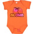 thumbnail image 3 of Inktastic Pink Aloha Palm Girls Baby Bodysuit, 3 of 5