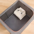 thumbnail image 2 of Caja Almacenamiento Ropa Plegable Organizador Guardarropa Lino para La Habitación Del (gris 24L), 2 of 6