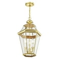 thumbnail image 2 of 2365-02 Livex Lighting Georgetown - 3 Light Outdoor Pendant Lantern in Traditional Style - 13 Inches wide by 21 Inches high-Polished Brass Finish, 2 of 9