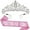 Silver, variant on Skymirror 2Pcs/Set Women Shiny Rhinestone Birthday Tiara Crowns Belt Set Girls Princess Crown with Combs Birthday Party Decoration