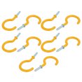 thumbnail image 1 of Unique Bargains 2 Inch Plastic Coated Screw-in Open Cup Ceiling Hooks Hangers Yellow 10pcs, 1 of 2