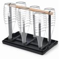 thumbnail image 2 of Bottle Holder,Dish Drainer Bottles,6 Bottle Stand, Metal Cup Holder with Drip Tray and Bottle Dryer, 2 of 5
