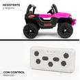 thumbnail image 2 of Carro Electrico Montable para Niños de Control Remoto y Manejo Directo Camioneta Buggy 4X4 con Luces Estero Bluetooth y USB Doble Puerta con Seguro (Rosa), 2 of 7