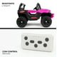 thumbnail image 2 of Carro Electrico Montable para Niños de Control Remoto y Manejo Directo Camioneta Buggy 4X4 con Luces Estero Bluetooth y USB Doble Puerta con Seguro (Rosa), 2 of 7