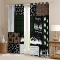 thumbnail image 2 of Feelyou Green Buffalo Curtains Pack of 2 (42x84 Each), Pine Tree Plant Curtains Blackout, 2 of 6