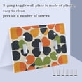 thumbnail image 3 of Yayeee Toggle Light Switch Wall Plate 2-Gang 4.56"x4.48" Decorative Outlet Cover, Black Clover Pattern, 3 of 7