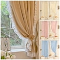 thumbnail image 4 of Ins Lace Curtains Window Hanging Curtains Living Room Bedroom Blackout Drape Double Layers Romantic Windows Sheer Drapes, 4 of 10