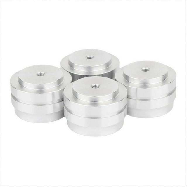 4PCS Audio Device Feet Speaker Spikes Stand Feet Pad Foot Silver