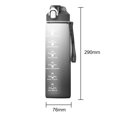 thumbnail image 4 of Botella Fitness Al Aire Libre Portable A Prueba Fugas Drinkware 1000ml Con Marcador Tiempo Plástico BPA Sin Tazas para, 4 of 9