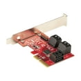 thumbnail image 3 of StarTech.com SATA PCIe Card, 6 Port PCIe SATA Expansion card, 6Gbps SATA Card, Low/Full Profile, Stacked SATA Connectors, ASM1166 Non-Raid SATA Controller Card - PCI Express to SATA Converter - Storage controller - SATA 6Gb/s - low profile - PCIe 3.0 x4 - red, 3 of 11