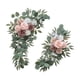 thumbnail image 2 of 2 piezas de arco de flores artificiales para boda, decoración de flores, telón de fondo para centros de mesa, caballete, al aire libre, 2 of 9