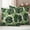 Green, variant on Palm Leaf Outdoor Waterproof Pillow Covers, Tropical Plant Country Green Summer Decorative Square Throw Pillowcase Sofa Cushion Sham for Patio/Couch/Chair, 26"x26" 2 Pack