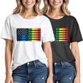 thumbnail image 3 of Family Matching Tshirt Mommy and Me Matching Tee Rainbow Flag Print T-Shirt, Summer Short Sleeve Outfits Photoshoots, 3 of 4