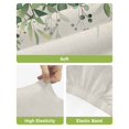 thumbnail image 4 of Green Leaves Bar Stool Covers Set of 4, Summer Botanical Stretch Washable Bar Chair Covers with Backs, Removable Pub Counter Height Chair Cover for Kitchen Dining Room Cafe Watercolor Weeping Rustic, 4 of 7