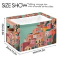 thumbnail image 4 of Yayeee Canvas Storage Basket with Handles for Shelves Fabric Bins Closet Organizer, Cityscape Painting, 4 of 8