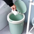 thumbnail image 3 of Bearachild Nordic Colored - Cleaning Garbage Bin Spring Bin Paper Kitchen Basket Plastic Room Garbage Cap Household Office Suministros de limpieza para el hogar azul talla mediana, 3 of 6