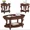 Cherry, variant on BFJDM 3-Piece Coffee Table Set, Coffee Table and Round End Tables Set of 2, Victorian Living Room Coffee Table Sets, Antique Natural