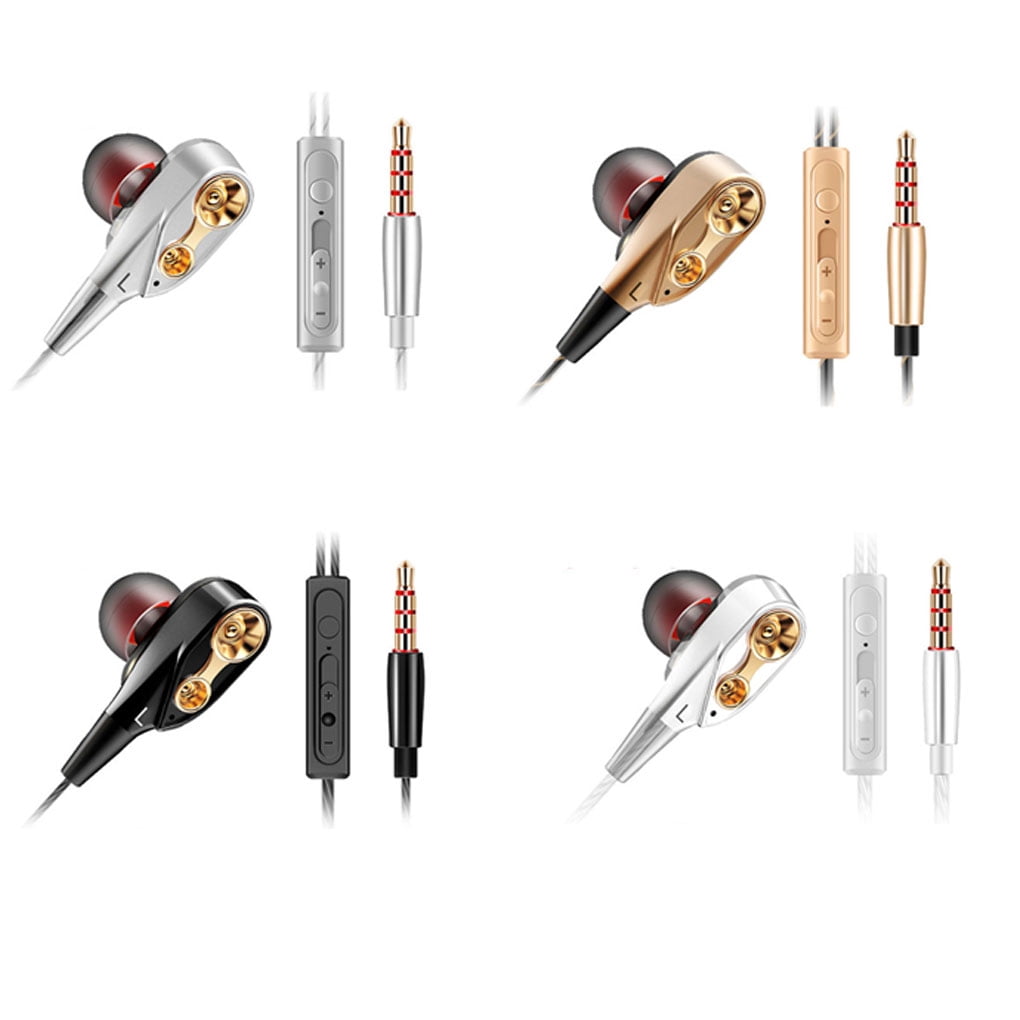 QKZ CK8 Earphone Double Unit Drive Earphone 3.5mm In Ear Headset Dual-Dynamic HiFi Wired Earbuds Music Microphone Earbuds