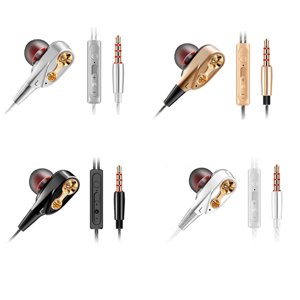 QKZ CK8 Earphone Double Unité d'entraînement Ear Phone 3.5mm Dans le casque d'oreille double-dynamique HiFi Ecouteurs de musique pour micros