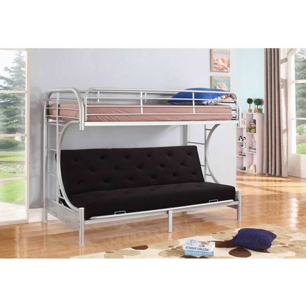 Nathaniel Home Jordan Twin Over C Futon Metal Bunkbed, Multiple Colors