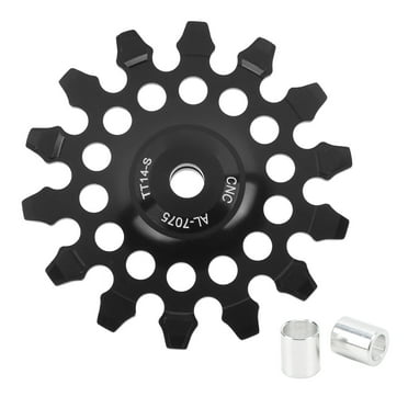 Ceramic Bearing Rear Derailleur Pulley Wheel, 14T for Road & MTB, Pos/Neg Teeth, Black