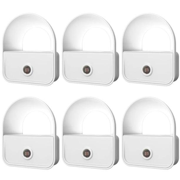 YRWXZYO Luz nocturna LED, luz nocturna enchufable en la pared, luces nocturnas con sensor inteligente de atardecer a amanecer, luz nocturna adecuada para dormitorio, baño, pasillo, cocina, escaleras,