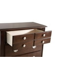 thumbnail image 3 of Contemporary Home Living 5-Drawer Wooden Bedroom Chest - 53" - Chocolate Brown, 3 of 6