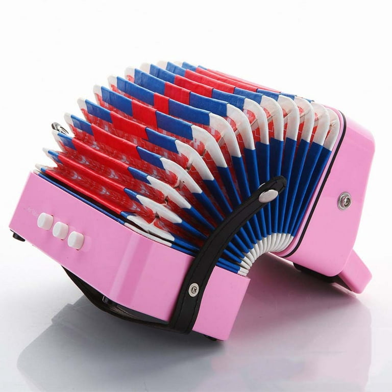 TINKSKY Baby Accordion Toy Musical Instrument Intellgent Toy Education Toy  for Baby Kid Child (Pink)