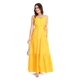 thumbnail image 2 of Mujer Verano Bohemio Floral Casual Abrigo Cuello en V Ruffle Cap Cinturón sin mangas A-line Dobladillo plisado Swing Midi Sun Dress, Amarillo, 2xl Feliz Sencillez, 2 of 5