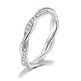 thumbnail image 1 of LOVEVER Rings for Women，Sterling Silver Sterling Silver Rings，Sterling Silver Stack Twisted Silver Rings, 1 of 9