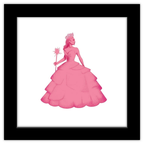 Gallery Pops Wicked - Glinda Silhouette Wall Art, Black Framed Version, 12" x 12"