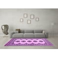 thumbnail image 3 of Ahgly Company Indoor Round Persian Purple Traditional Area Rugs, 6' Round, 3 of 4
