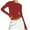 Red, variant on ATOYSOY Women's Long Sleeve Tees Fall Winter Slim Basic Cropped Tops Fashion Casual Shirts Outwear Crew Neck Sweatshirts Solid Color Pullover Black L