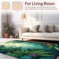 thumbnail image 2 of ODIKA 6'x9' Machine Washable Non-Slip Area Rug, Rainforest Symphony Botanical Leaf Motif Decorative High Traffic Rug, Green, 281809, 2 of 7