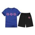 thumbnail image 5 of XDZJLR Ensembles de Tenues pour Filles Enfants T-Shirt à Manches Courtes Col Rond Imprimé Garçons Vêtements Amples 10-11 Ans, 5 of 5