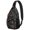 Halloween Colorful Spooky, variant on Sling Backpack,Halloween Colorful Spider Web Pattern Sling Bag with Water Bottle Holder,Waterproof Sling Bag for Men/Women with Headphone Jack for Hiking,Travel