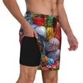 thumbnail image 3 of Goofa Easter Eggs Printed Men's Swim Trunks Board Shorts Quick Dry Mens Swimming Trunks with Compression Liner,Breathable Fit Hawaii Beach Shorts-X-Large, 3 of 9
