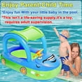 Seenda Baby Inflatable Pool Float with Canopy, Car Shaped Babies Swim