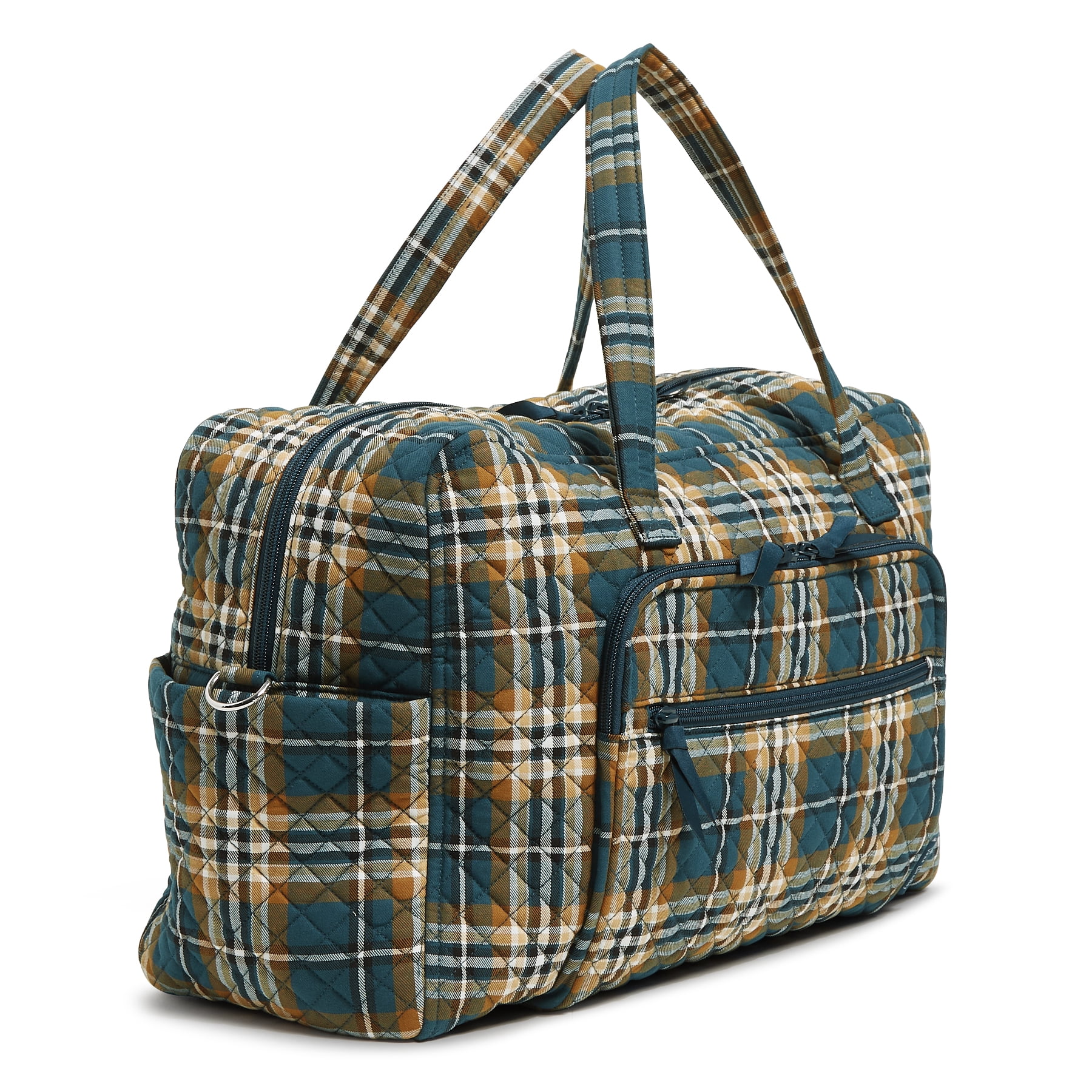 Vera Bradley Women's Cotton Weekender Travel Bag Orchard Plaid